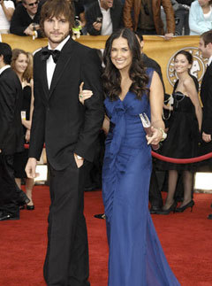 Ashton Kutcher and Demi Moore
