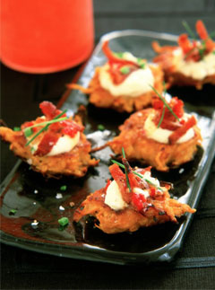 Bacon and sweet potato rosti