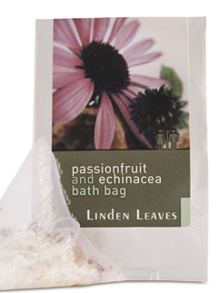 Linden Leaves passionfruit and echinacea bath bag