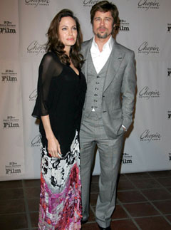 Brad Pitt and Angelina Jolie at the Santa Barbara International Film Festival