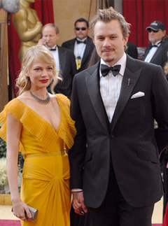 Heath Ledger and Michelle Williams