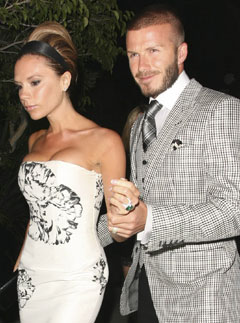 Marie Claire celebrity photos: Victoria Beckhams birthday party, David & Victoria Beckham