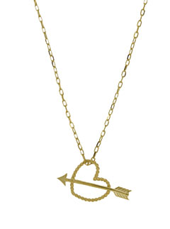 Rope Heart Pendant by Giles and Brother at Kabiri