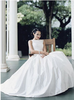 Bride in wedding dress