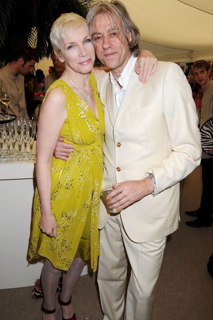 Marie Claire celebrity photos: Nelson Mandela's 90th Birthday Dinner, Annie Lennox and Bob Geldof