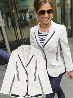 Cheryl Cole wearing a Philosophy di Alberta Ferretti blazer