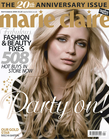 Marie Claire Covers:September 2008 - Mischa Barton