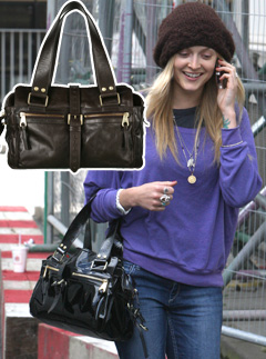 Fearne Cotton carrying a Mulberry Mable bag