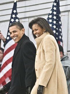 Barack Obama and Michelle Obama-Barack Obama Inaugural Celebration concert, Celebrity Photos, Marie Claire