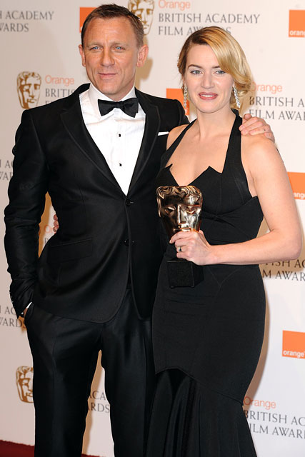 Kate-Winslet and-Daniel-Craig-British Academy Film Awards 2009, Celebrity Photos, Red Carpet, Marie Claire