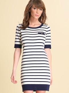 Reiss Cashmere Mix Stripe Knit Mini Dress