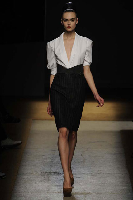 Yves Saint Laurent A/W 2009, Paris fashion week, catwalk show, Marie Claire