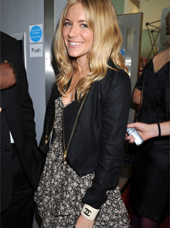 Sienna Miller in an All Saints dress
