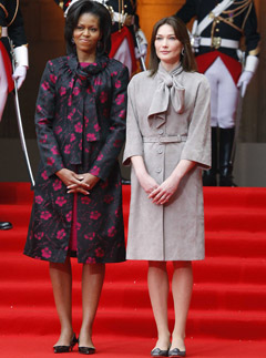 Michelle Obama and Carla Bruni-Sarkozy, world news, fashion, Marie Claire