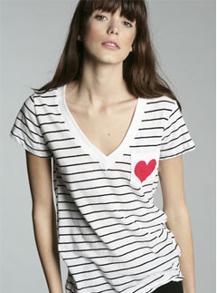 Urban Outfitters V-Neck Stripe Pocket Tee