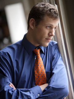 Depressed man, recession, world news, marie claire