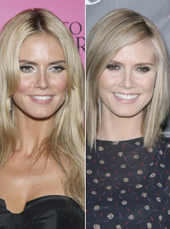 Heidi Klum, 10 best celebrity hair makeovers, hair gallery, marie claire