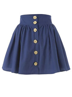 New Look flower button skirt
