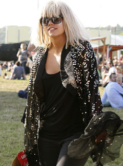 Lily Allen at Glastonbury 