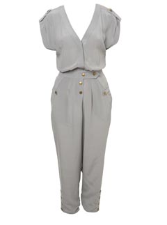 Miss Selfridge grey silk jumpsuit