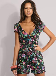 ASOS Belted Floral Playsuit