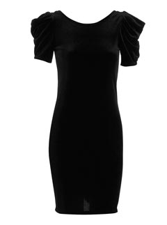 Dorothy Perkins Black velvet power dress