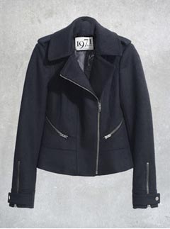 Reiss 1971 zip detail bomber jacket