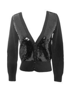 Rare Sequin Trim Knit Cardi
