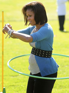Michelle Obama hosts at Healthy Kids Fair at the White House