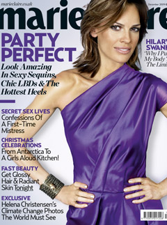 December 2009 cover, Hilary Swank