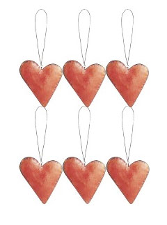 Very.co.uk, metal hearts tree decorations - Christmas Decorations - Marie Claire 