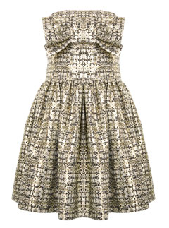 A Wear jacquard bow bandeau dress