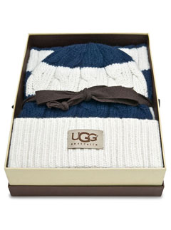 Ugg Australia cable scarf & hat set