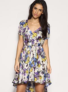 ASOS Printed Silk Tea Dress