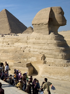 Sphinx and Pyramids in Egypt 