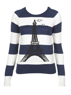 Topshop Knitted Eiffel Tower Jumper