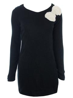 Miss Guided Ingrid Black Jumper Dress
