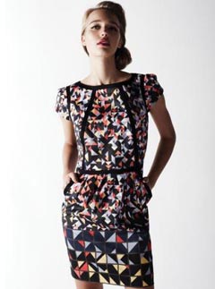 M&S Limited Collection Triangle Print Dress