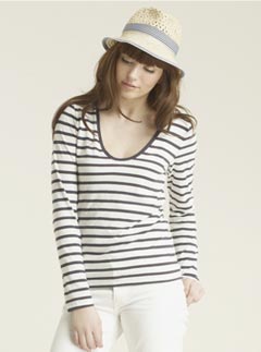 Jigsaw Breton Stripe Scoop Top