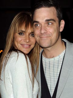 Robbie Williams and Ayda Field at the 2010 Brit Awards after-parties