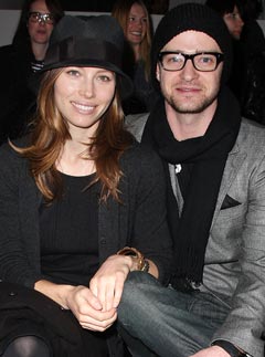 Justin Timberlake and Jessica Biel at New York Fashion Week