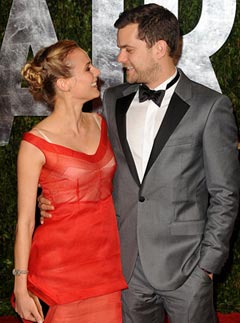 Diane Kruger and Joshua Jackson at the Vanity Fair Oscar after-party