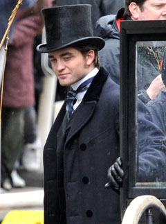 Robert Pattinson filming Bel Ami in Budapest, Hungary - Twilight, RPatz, on set - Marie Claire