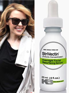 Kylie Minogue and StriVectin's Overnight Resurfacing Serum