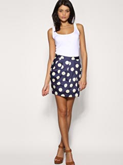 ASOS Tailored Spot Tulip Skirt