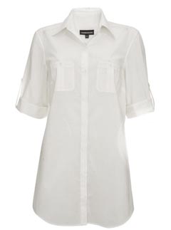Warehouse oversize white shirt