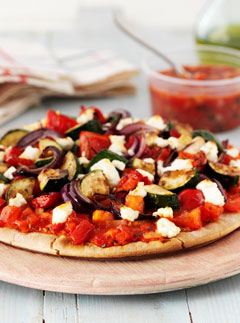 Vegetable & goat's cheese pizza - Recipes - Marie Claire