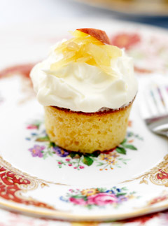 Peaches and Cream Cupcakes, Marie Claire   Recipes