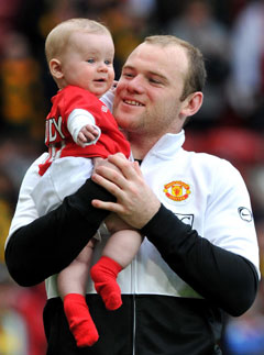 Wayne & Kai Rooney - Wayne Rooney?s win with baby Kai - Coleen Rooney - Celebrity News - Marie Claire