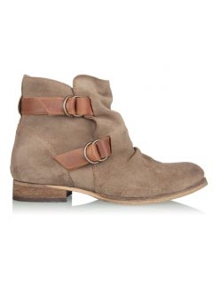 KG by Kurt Geiger Beige Sandbanks Buckle Suede Ankle Boot
